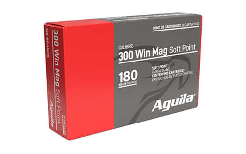 Ammunition Aguila Ammunition Rifle 300WinMag AGUILA 300 WIN MAG 180GR SP 20/200 • Model: Rifle